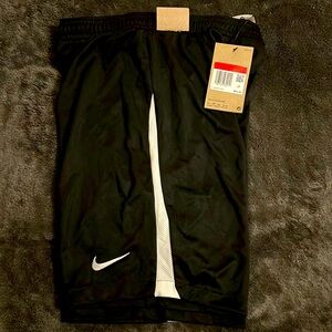 Kids Large Dri-Fit League 3 Black/White Soccer shorts